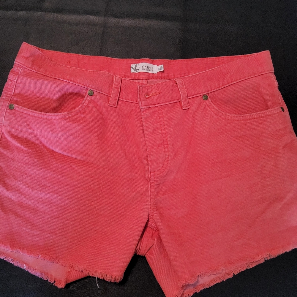 Carve Designs Women's Red  Corduroy Shorts